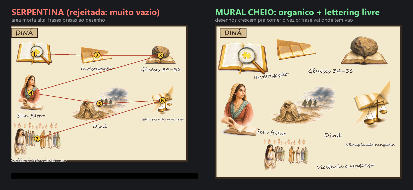 serpentina rejeitada × mural cheio
